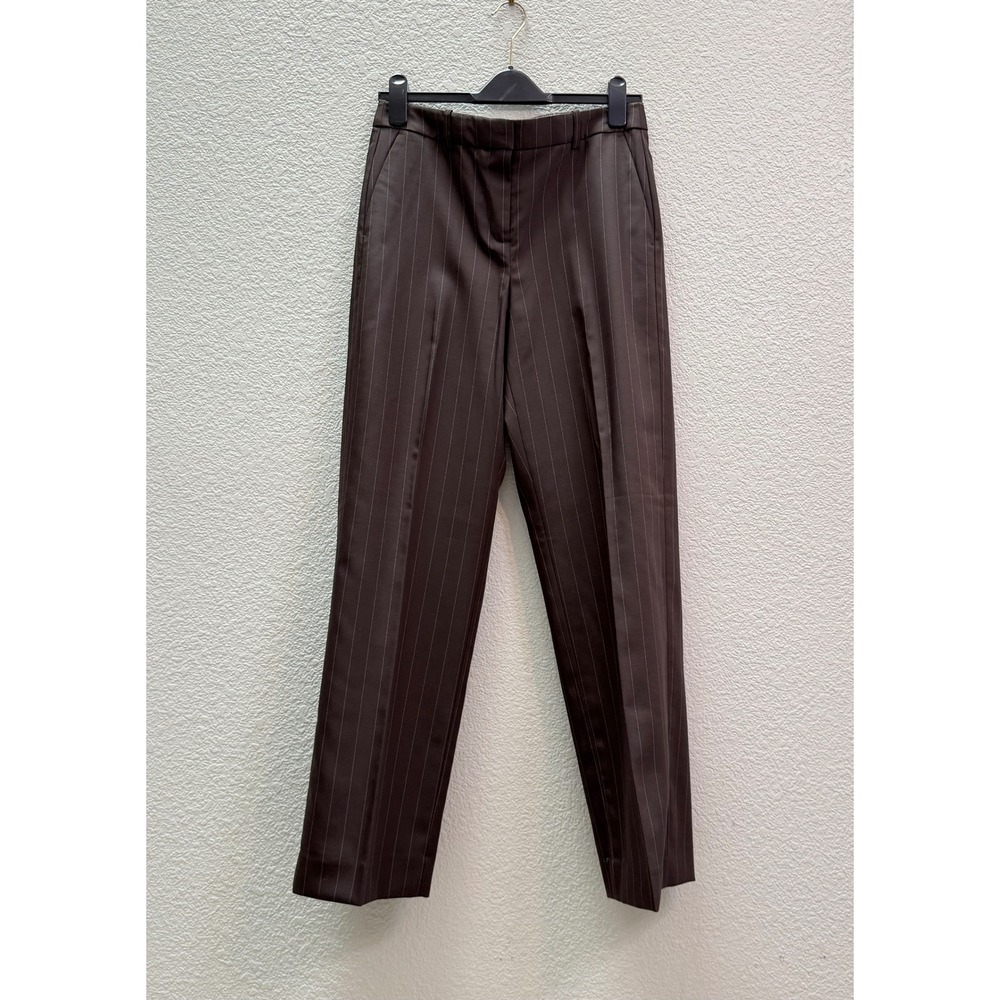 J. Crew Sz 4 Collection full-length Sydney wide-leg pinstripe wool blend $178